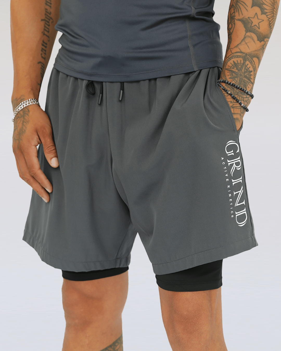 G.A.K Men’s Flex Double Layered Shorts - Grind Active Kinetics