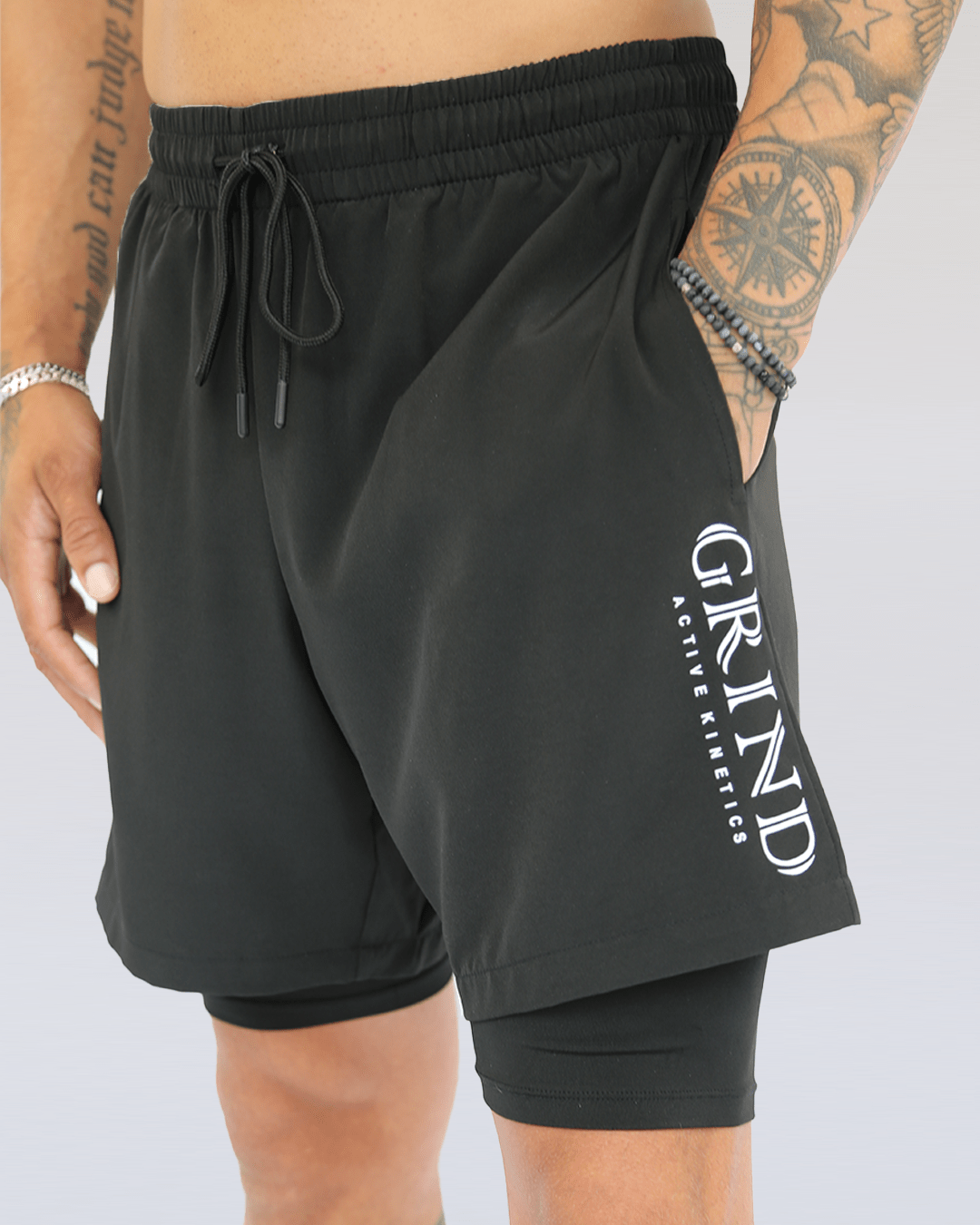 G.A.K Men’s Flex Double Layered Shorts - Grind Active Kinetics