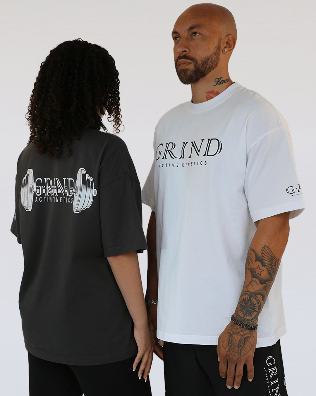 G.A.K UNISEX OVERSIZED BARBELL TEE - Grind Active Kinetics