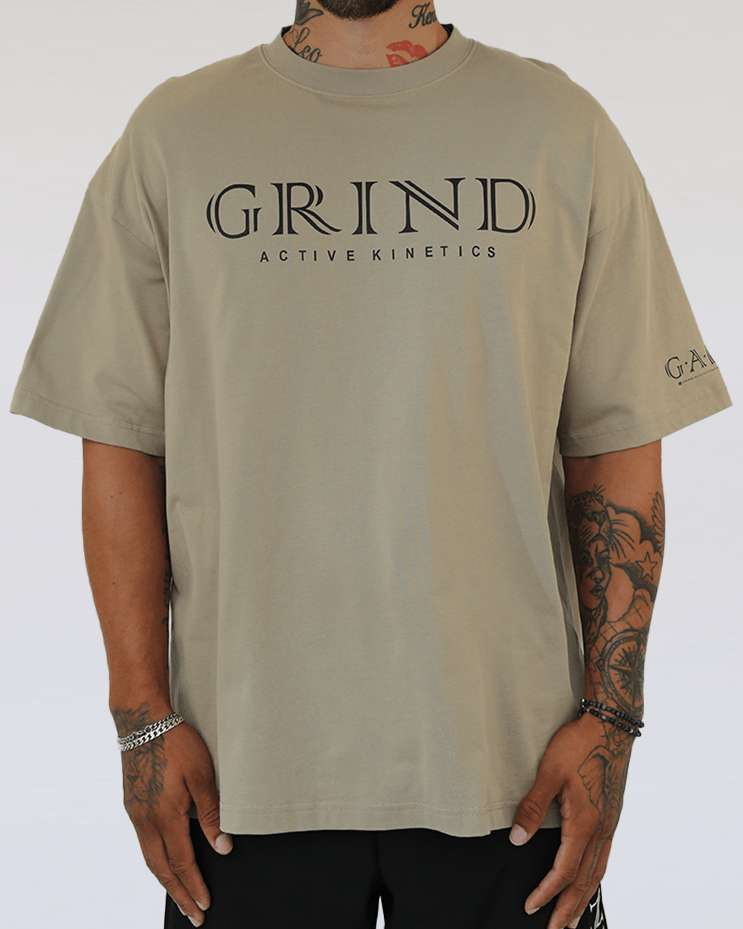 G.A.K UNISEX OVERSIZED BARBELL TEE - Grind Active Kinetics